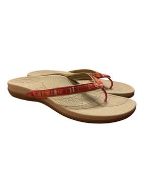 Aetrex Women’s US 10 Coral Beaded Comfort Flip Flop Sandals Orthotic Support